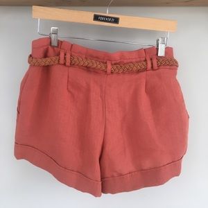 Forever 21 | Shorts | Rust Orange Shorts With Belt | Poshmark